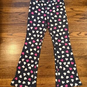 GAP Kids Heart Print Dark Blue flare legging - Pink and White on Blue